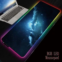 mrgbest blue starry sky large gaming mouse pad gamer computer non slip rubber mousepad led backlight mause keyboard desk mat