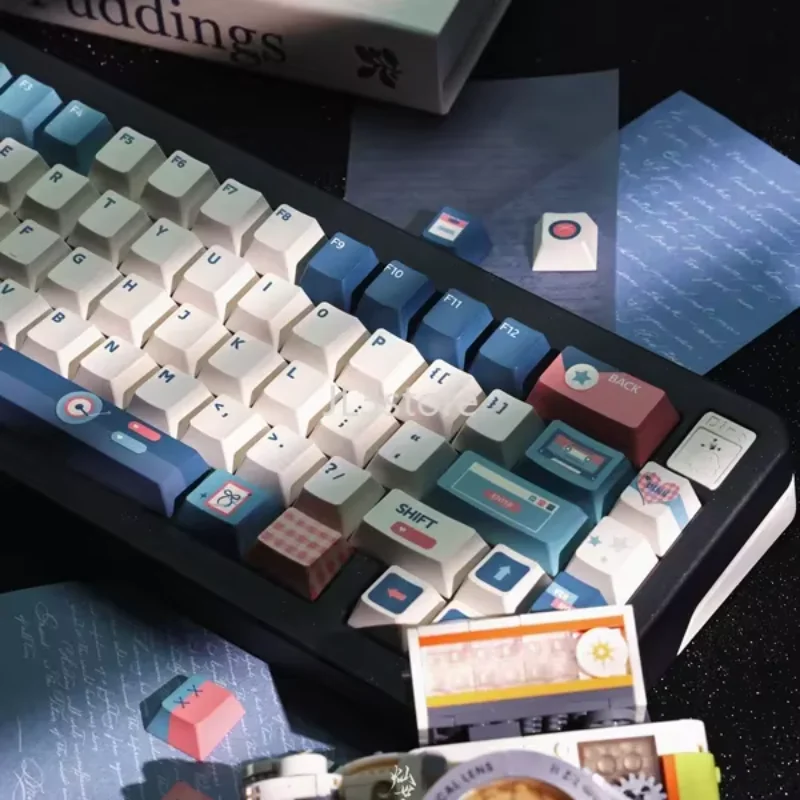 Keycaps retro poster wind mechanical keyboard custom keycaps original height pbt