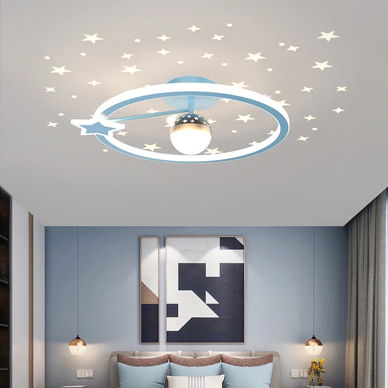 

Голубая/Розовая фотолампа для спальни, квартиры, детской лампы, мультяшный светодиодный потолочный светильник для кабинета для мальчиков и девочек