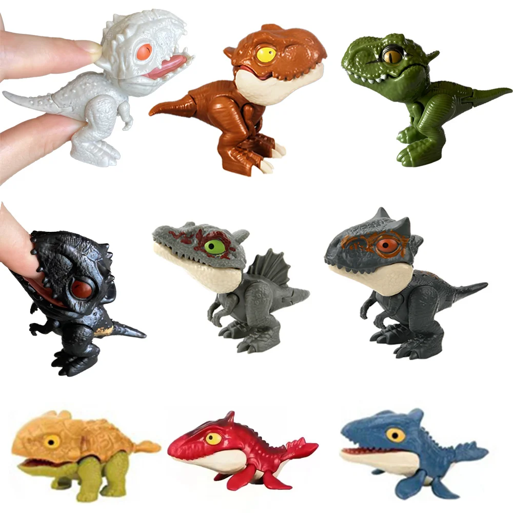 

Dinosaur Birthday Decoration Cake Toppers Jurassic World Dino Snap Squad Collectible Display Play Snap Feature Toy Gift T-rex