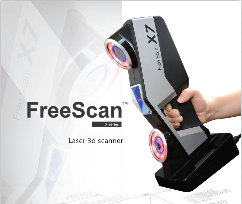 Купи Industrial High-precision Handheld 3D Laser Scanner Copy Number Laser Portable 3D Fast Scanning FreeScan X7/x3/x5 за 336,960 рублей в магазине AliExpress