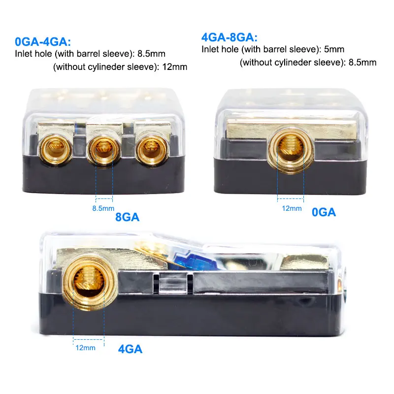 Держатель плавкого предохранителя для аудио 0 4 Калибр до 8 60 А 80 100 30 мини 3-х