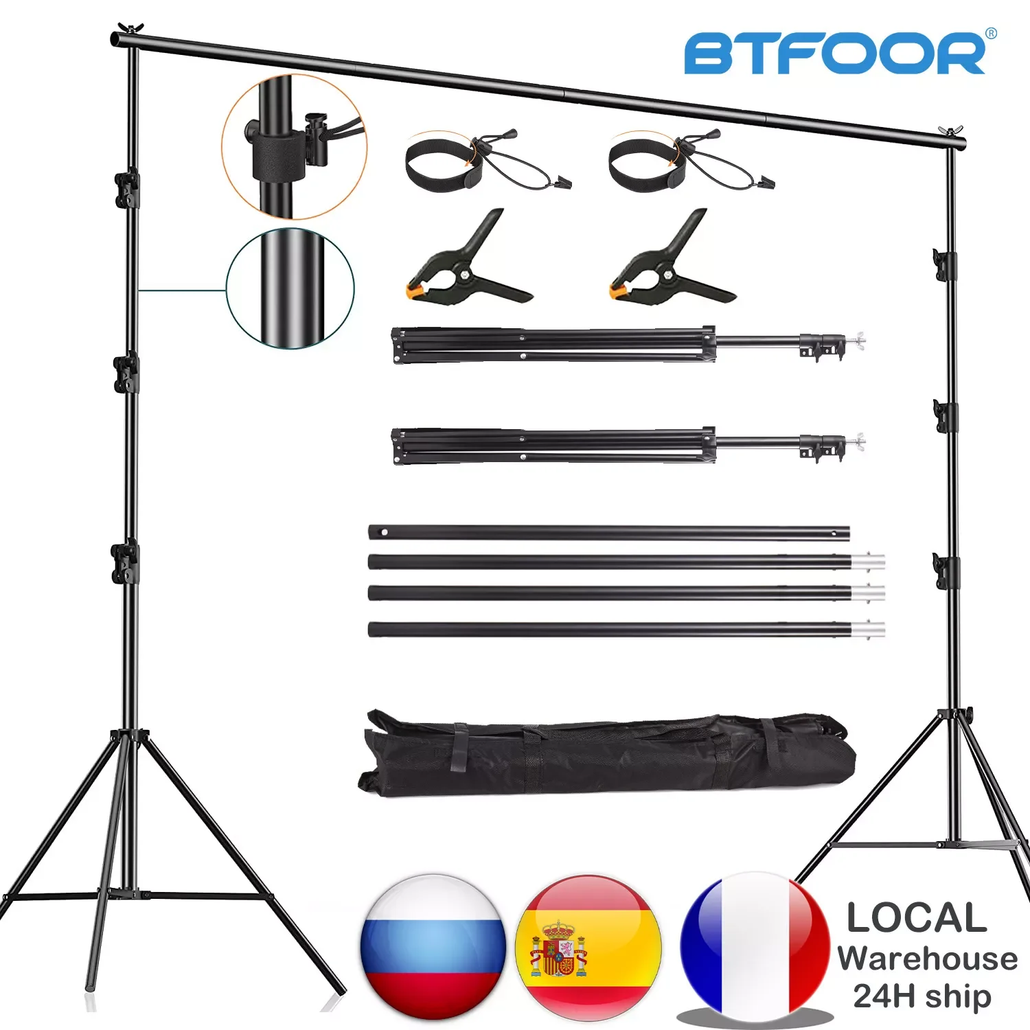 

NEW2023 Photography Photo Studio Background Stand Backdrop Chromakey Green Screen Support System Frame Chroma Photobackground Fo