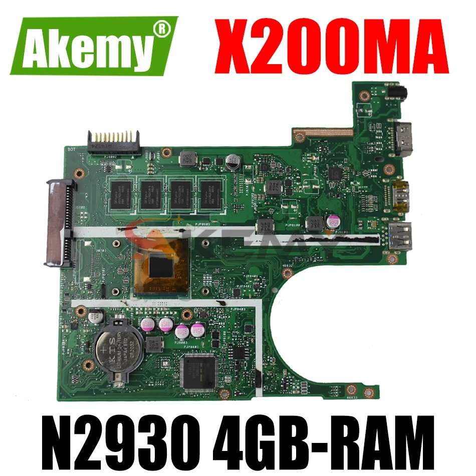 

AKEMY X200MA Laptop Motherboard For ASUS X200MA F200MA X200M Original Motherboard 4GB-RAM N2930-CPU