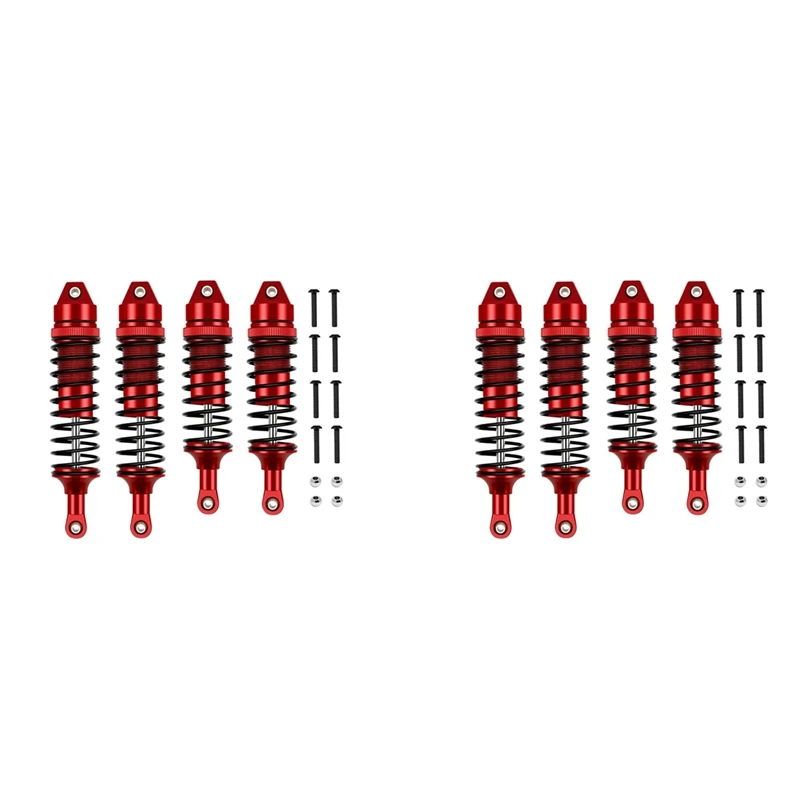 

8X Metal Front And Rear Shock Absorber For Traxxas Slash 4X4 VXL 2WD Rustler Stampede Hoss 1/10 RC Car Upgrades Parts,1