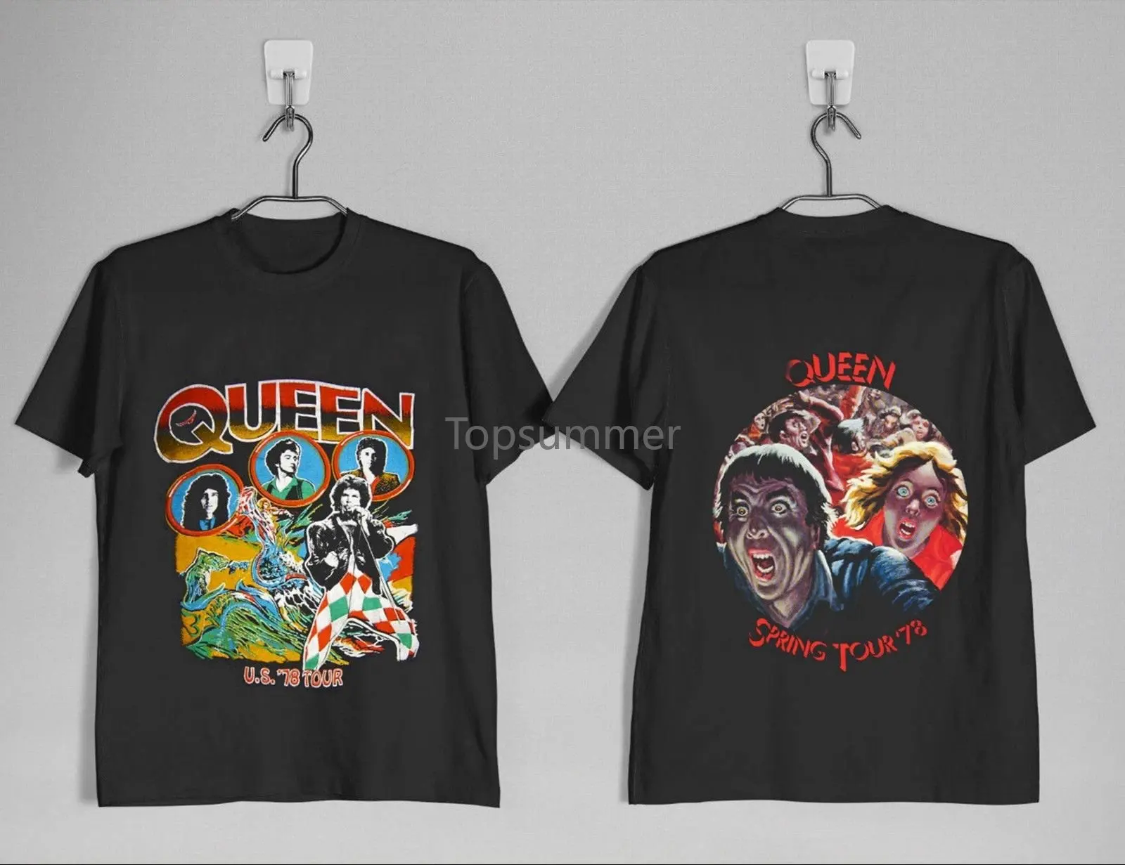 

Vintage Rare Queen 1978 Tour Band T-Shirt Size S-3Xl Reprint New Fashion For Men Short Sleeve Top Tee Clothing T Shirt