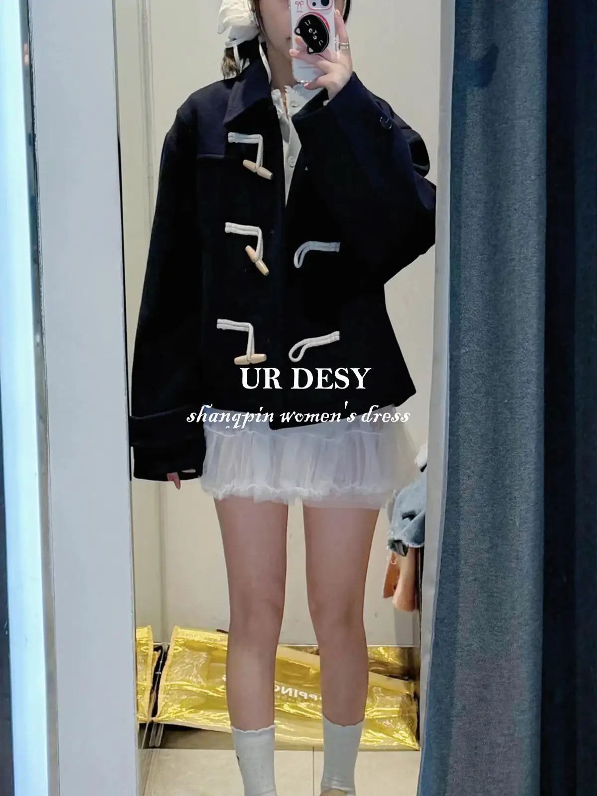 Ur Desy2024 Новая зимняя женская одежда Urban Sense универсальная верхняя с роговой