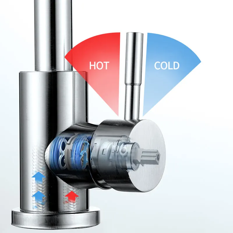 Матовый черный кухонный смеситель из матового никеля с одним отверстием и