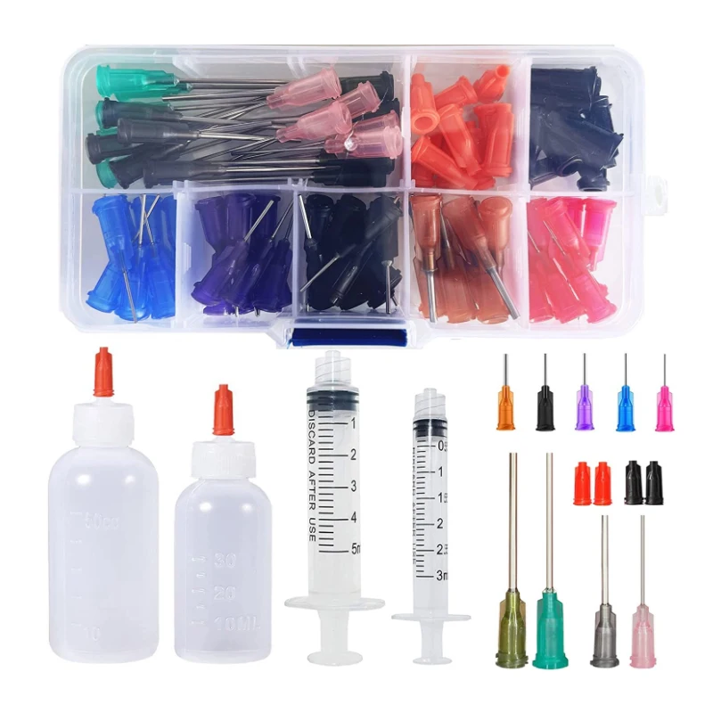 Пластиковые бутылки-аппликаторы с тупым наконечником иглы для нанесения клея