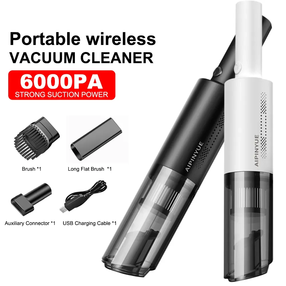 

Car Vacuum Cleaner Portable Handheld Vacuum Cleaner 120W 6000pa Strong Suction Mini Cleaner Car Household Dual-use