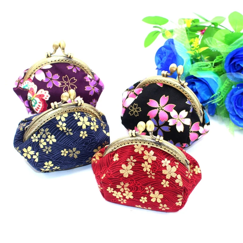 

Japanese Fabric Women Coin Purse Lady Retro Vintage Cute Hasp Small Wallet New Casual Portable Women Purse Coin Storage Bag
