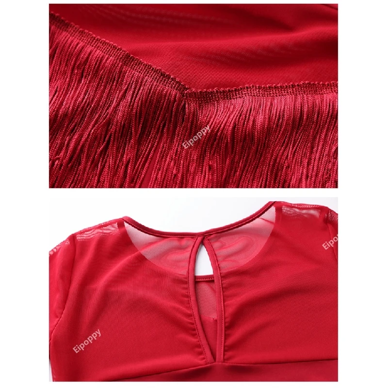 Женское платье для латиноамериканских танцев с рукавом