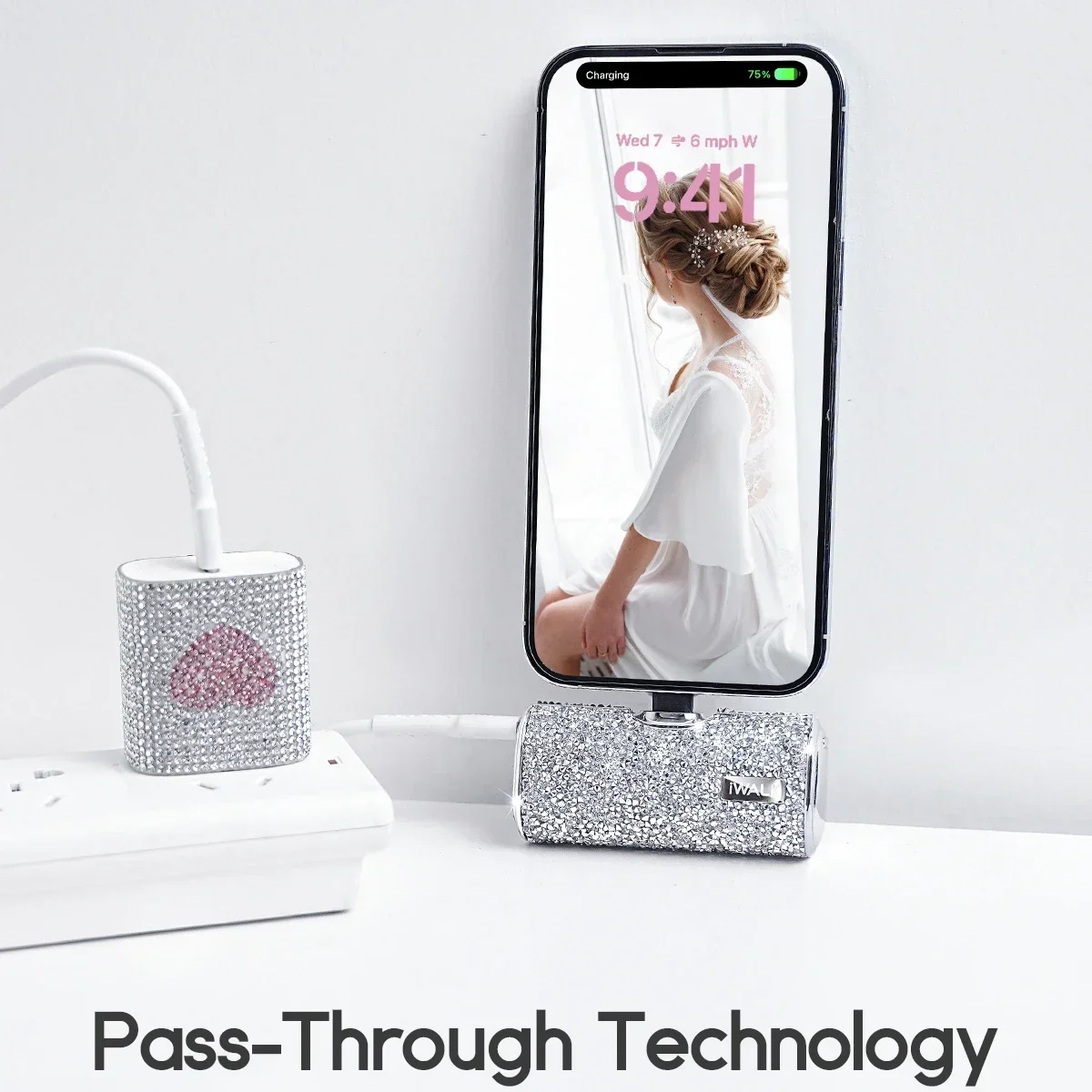 Фото iWALK Мини Роскошный Блестящий Power Bank Портативная Карманная Капсула Аварийный Power Bank Зарядное Устройство Для Телефона Мобильный Powerbank Капсула №2