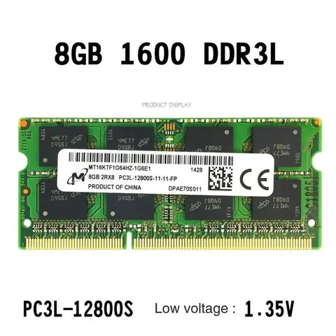 DDR3 RAMs 8 Гб 1600 МГц SO-DIMM 204PIN DDR3 8 Гб 2RX8 PC3L-12800S-11-11-FP память ноутбука