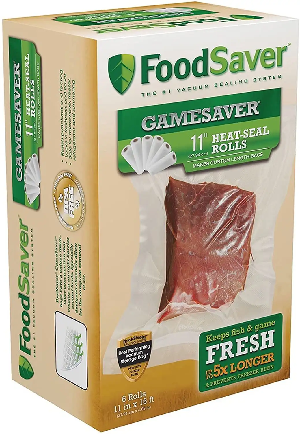 

Огромный вакуумный упаковщик FoodSaver Game Saver в рулонах, 6 упаковок