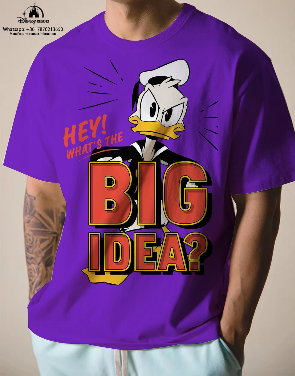 

Discount big size clothing Mickey Mouse Spirit Disney series 2023 new street style series male top short sleeve T-shirt