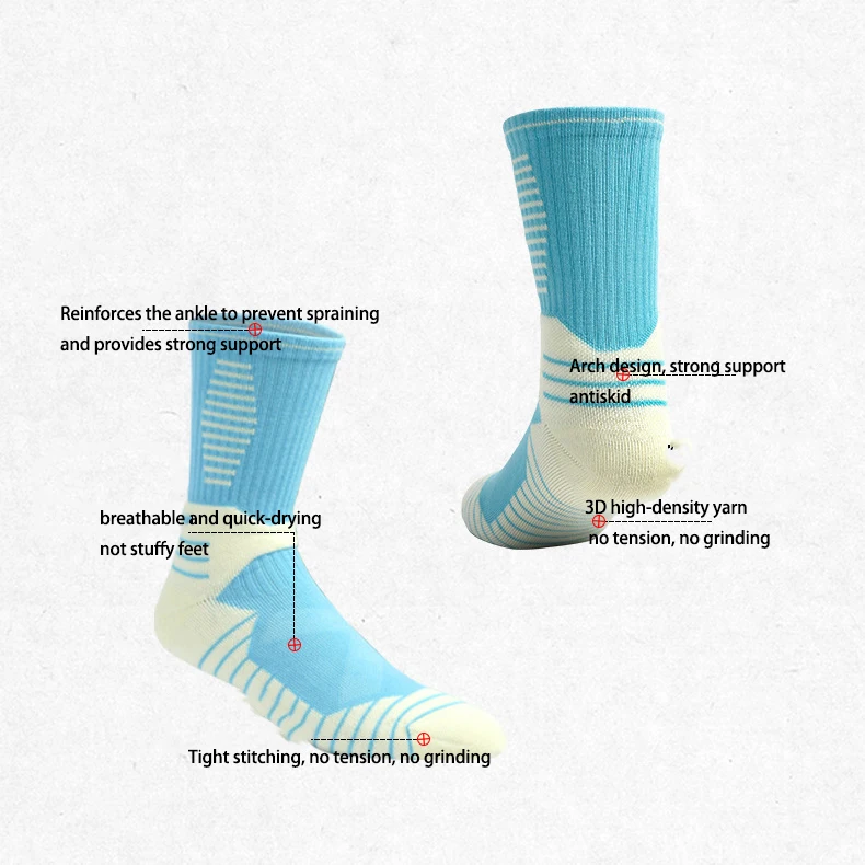Elite Adult Basketball Socks Men's Thick Terry Sports Socks Reinforced Socks Actual Combat Sport Soccer Women Cycling