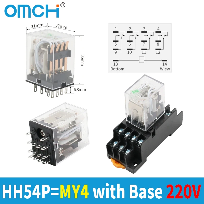 

OMCH Электромагнитное реле HH52P/HH53P/HH54P