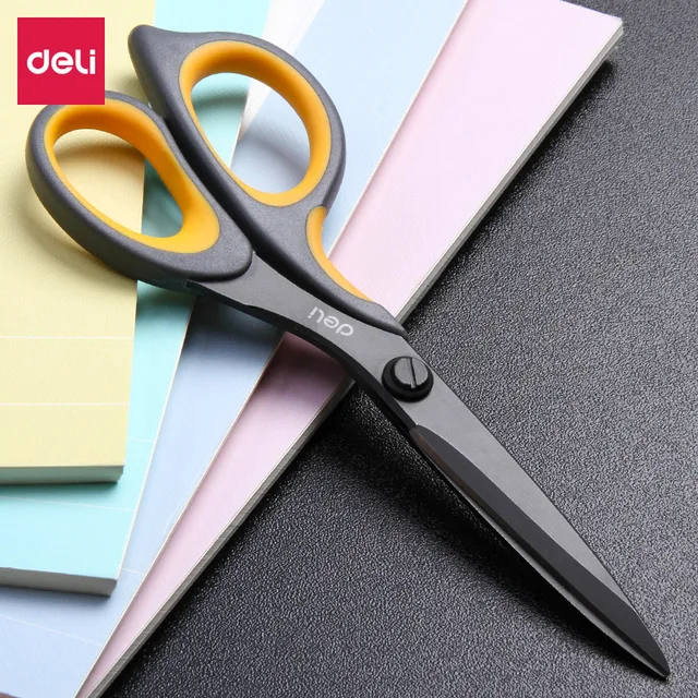 Deli 6027 77757 stainless steel large scissors household multi-functional office tailor's hand scissors tailor's scissors