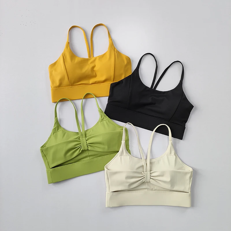 

Sports Underwear Women's High-intensity Shockproof Running Beauty Back Suspenders Gather Fitness Bra Naked Quick Dry Yoga Vest