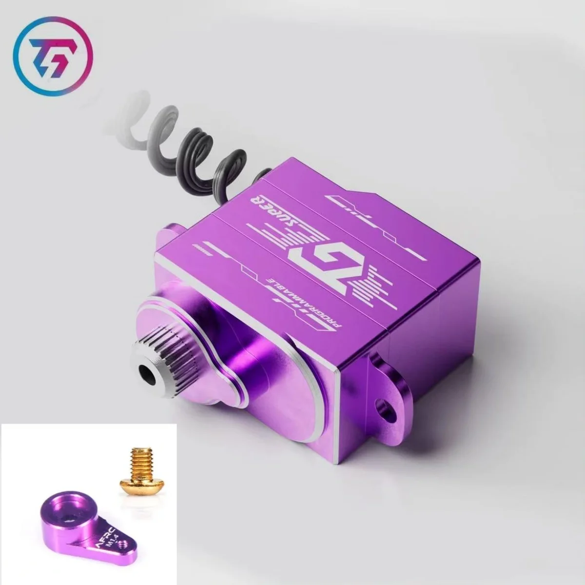 Фото TG RCING TG Super 1/24 1/28 MINI Металлический сервопривод ZH1.5 Разъем Черный/Фиолетовый (25T Сервопривод Внешний диаметр 4,9 мм) №3