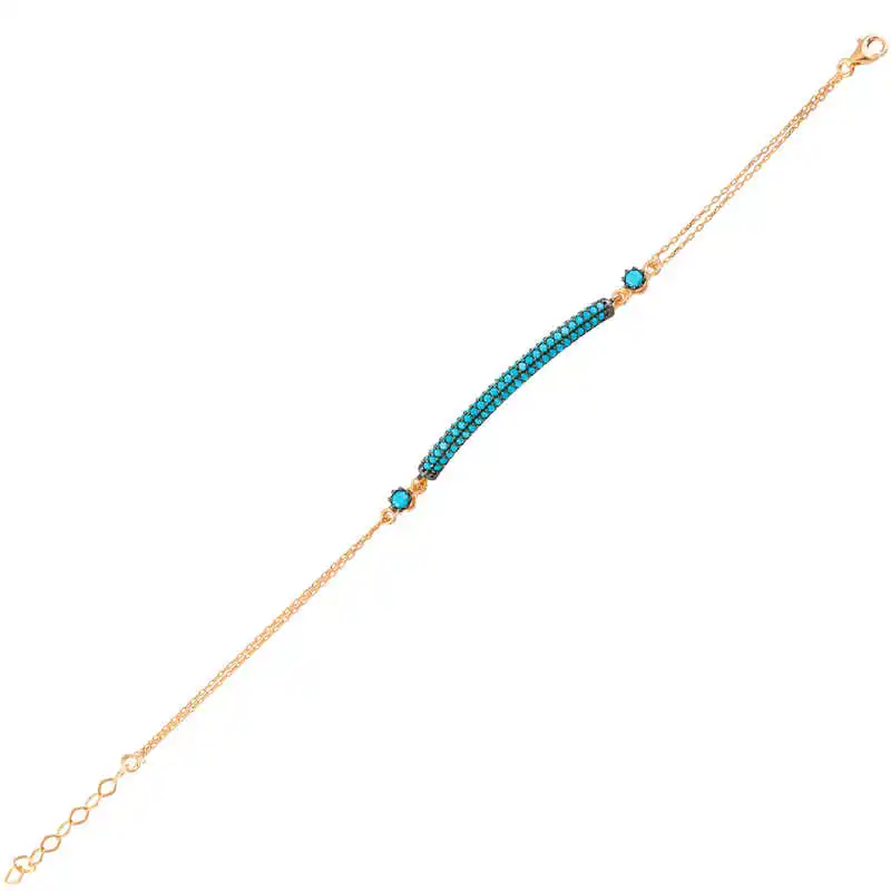 

Tevuli 925 Sterling Silver Blue Stone Water Ways Women 'S Bracelet