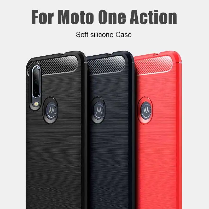 

Katychoi Shockproof Soft Case For Motorola One Action Phone Case Cover