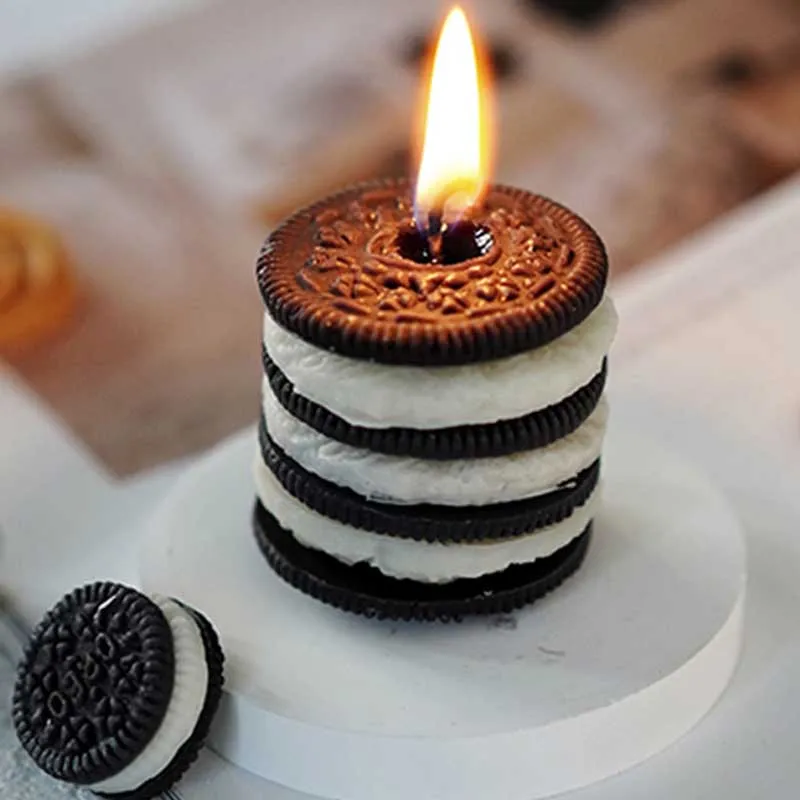 

Chocolate Oreo Cake Candles Biscuit Silicone Mold Cookies Children DIY Tools