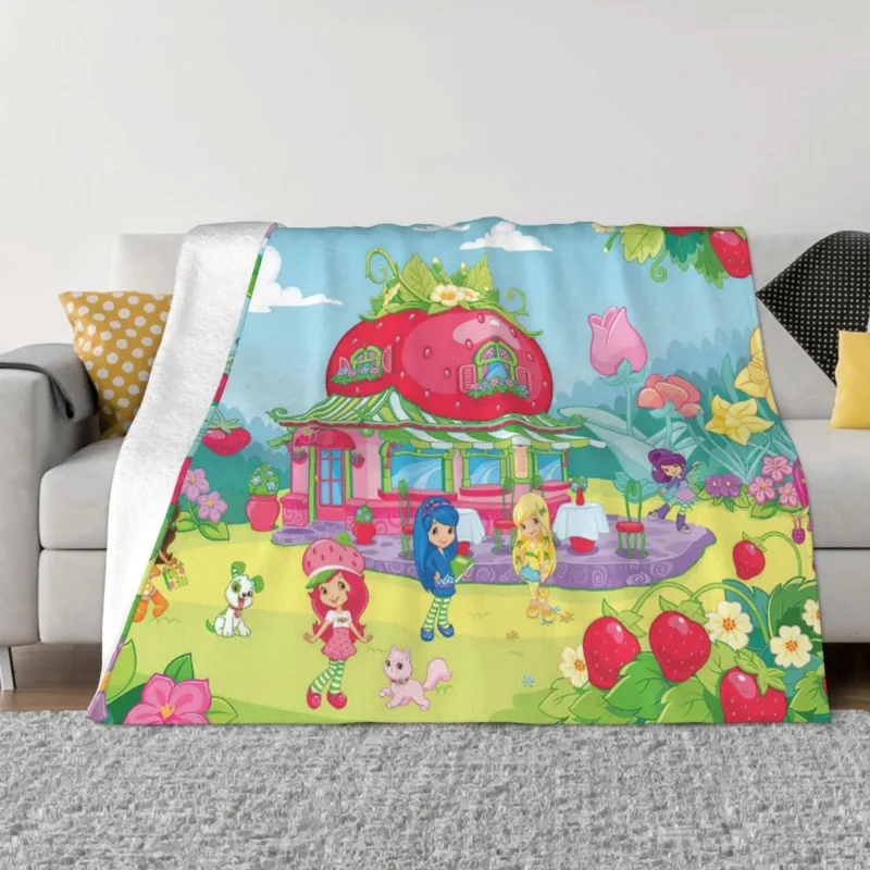 

Фланелевые одеяла в виде клубники, 125x100 см