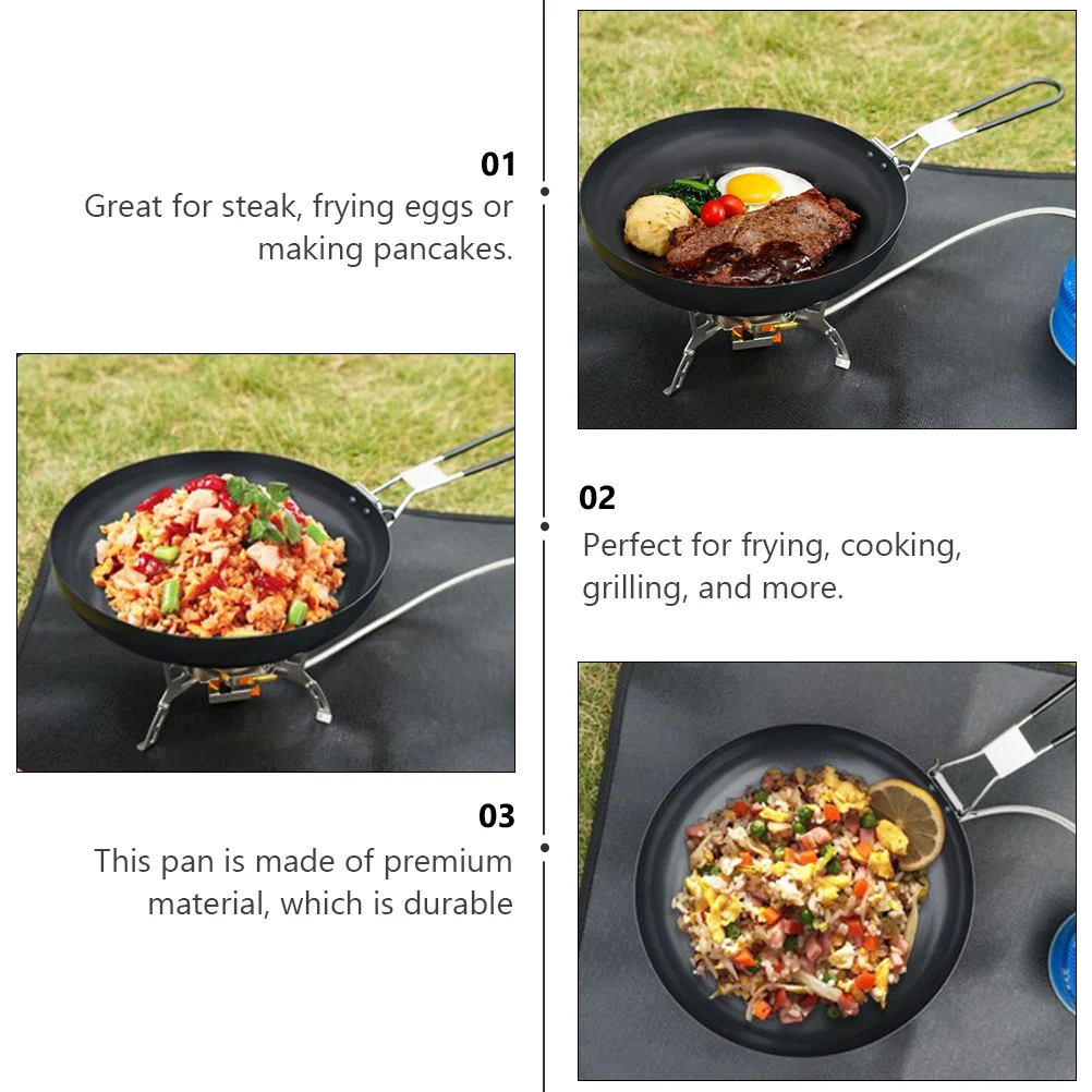 9-дюймовая легкая сковорода с антипригарным покрытием со складной ручкой