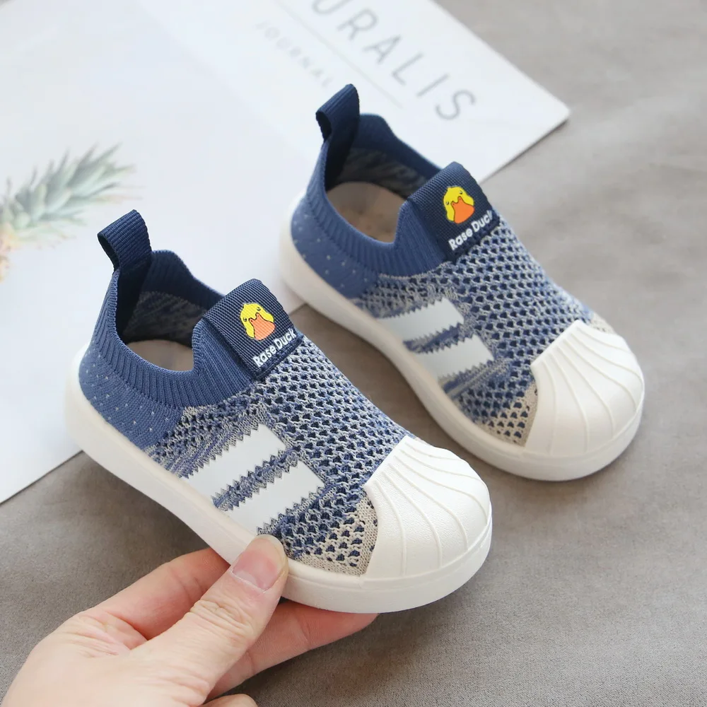 

Infant Toddler Shoes Boy Girl 2022 Spring New Casual Shoes Soft Sole Non-slip Sports Child Net Shoes Stitching Color Sneakers