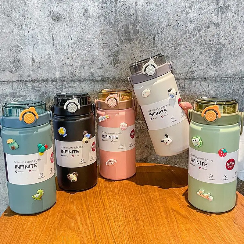 Термос из нержавеющей стали с соломинкой 1000 мл