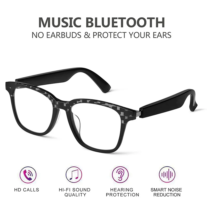 Smart Glasses With Bluetooth 5.0 Wireless Waterproof Bluetooth Smart Glasses Sunglasses for Driving Anti-blue Light Glasses Hot