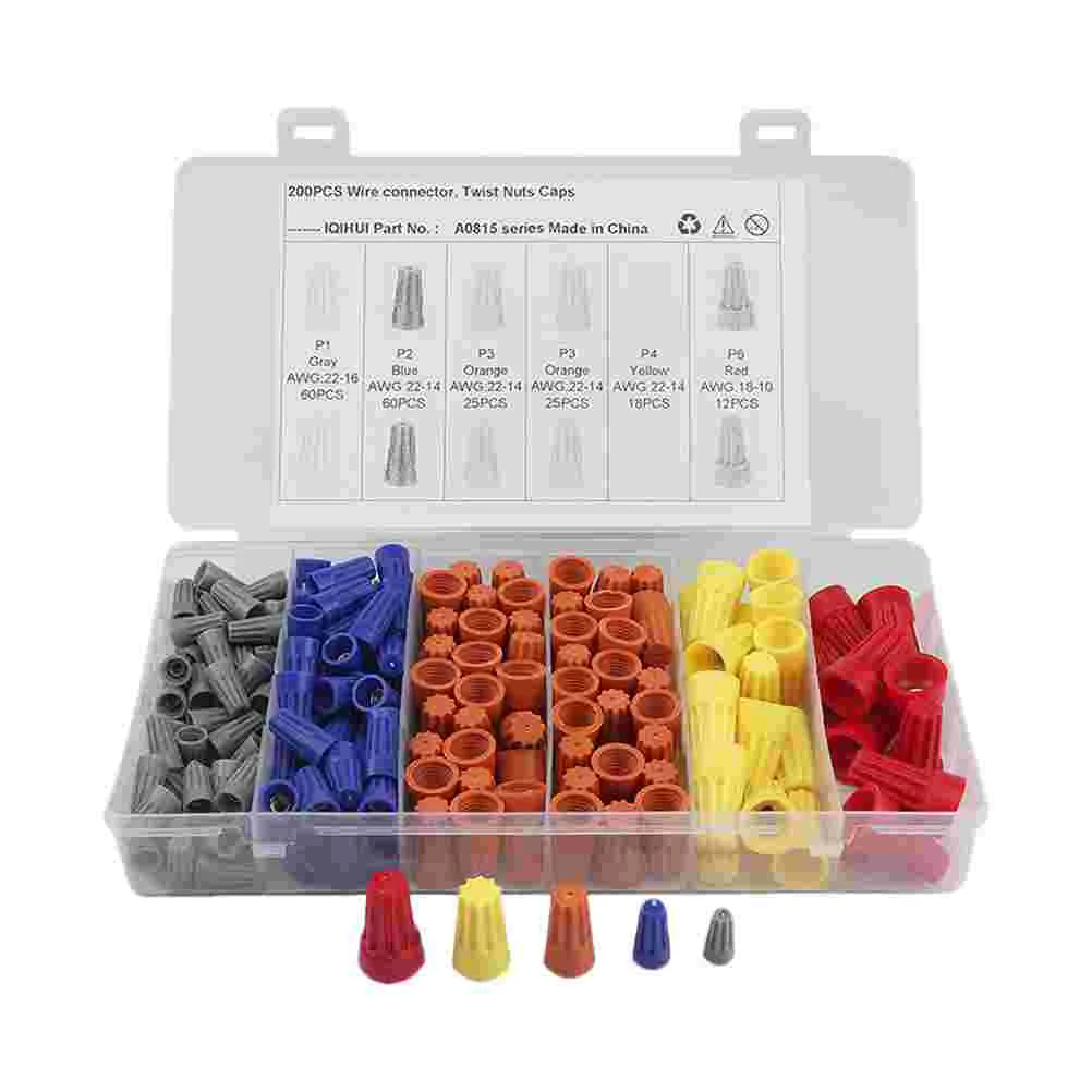 

200Pcs Durable Assorted Electrical Insulated Crimp Terminal Connectors Spade Set