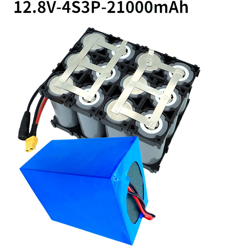 32700 Lifepo4 аккумуляторы 4S3P 12,8 В 21Ah с 4S 20A, максимальный 60A Équilibré BMS для Bateau Электрический Alimentation Sans Interru