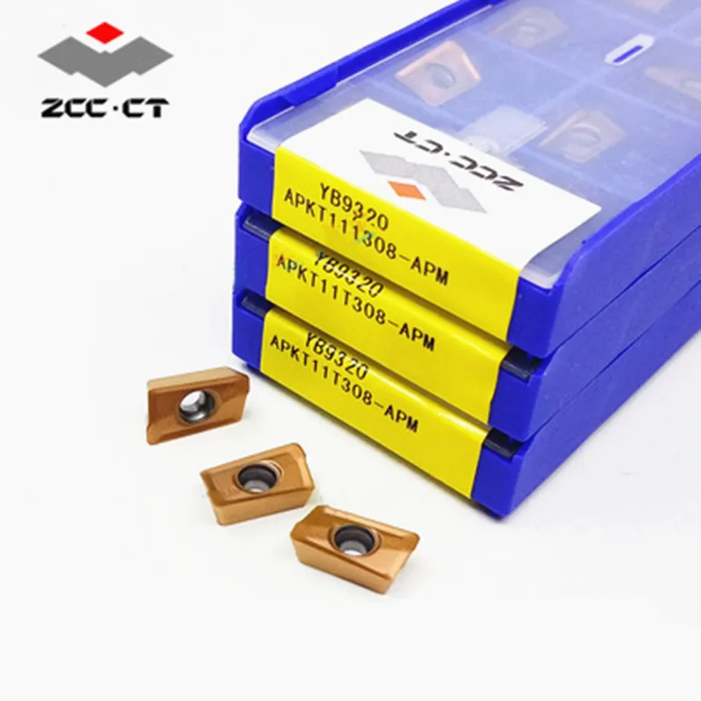 

ZCC.CT 50P APKT11T304-APM YB9320 + 50PAPKT11T308-APM YB9320 CNC фрезерная вставка