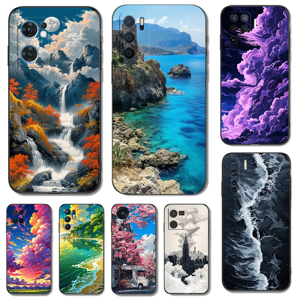 Фотообои для Realme 7i 8i 9 Pro Plus 9i C12 GT Neo2 Narzo 20 30A 50A 50i с пейзажем и видом на море