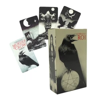 black crow tarot oracle deck of cards card games witchcraft mysterious predictions guide version oraculos boardgame party game
