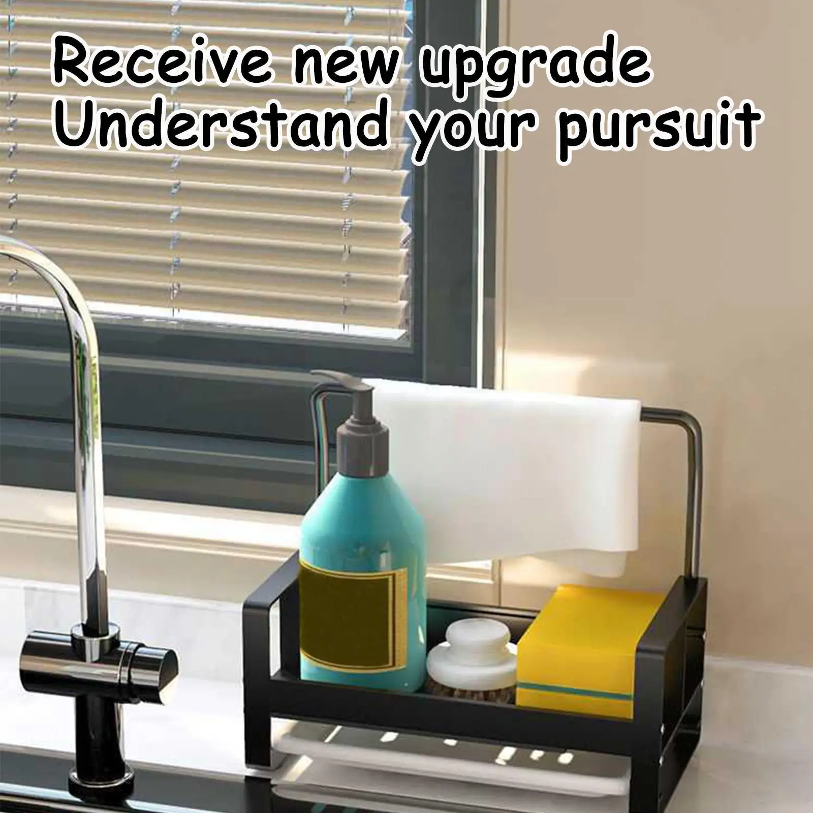 

Kitchen Sink Large Sponge Holder Storage Rack With 1 Cleaning Drain New Brush S/l Organizer Piece Tray Soap Y2d3