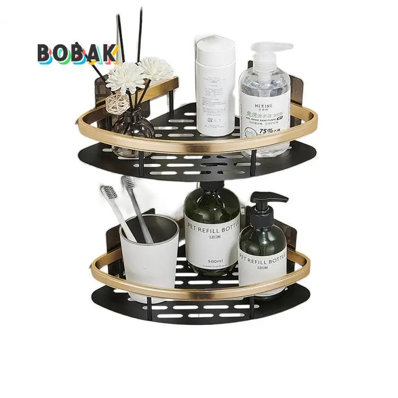 

Угловая полка для ванной комнаты, без сверления, с защитой от ржавчины, Алюминиевая Полка для хранения душа, держатель для шампуня, аксессуа...