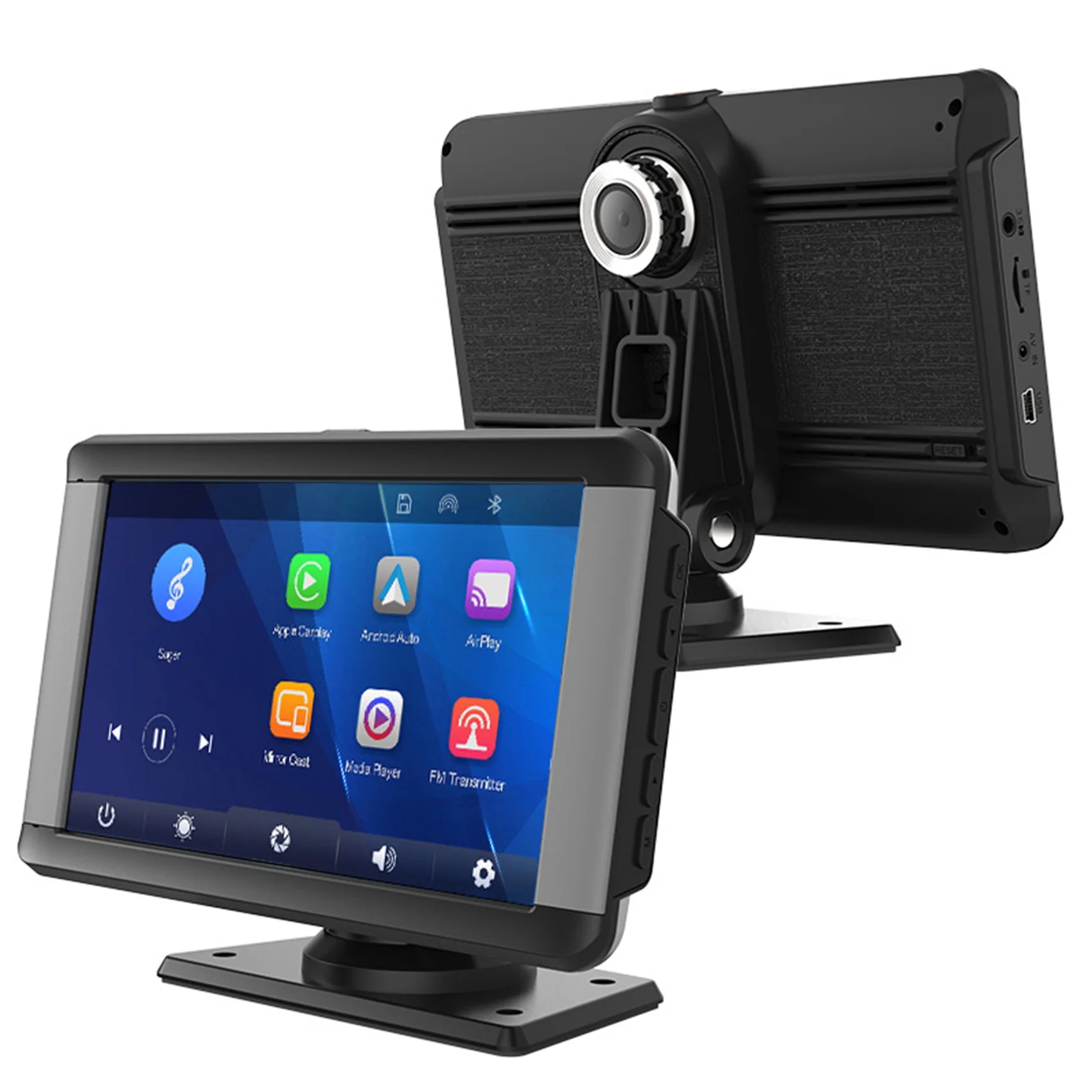 

7 Inch Touch Screen Universal Wireless Carplay Android Auto Car DVR BT Wifi FM Multimedia Autoradio Player