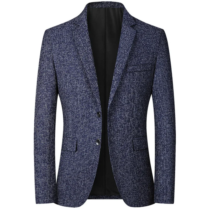 

2023 Spring Autumn Blazers Men Fashion Slim Casual Business Handsome Suits Brand Men's Blazers Tops Blue Black Gray 4XL