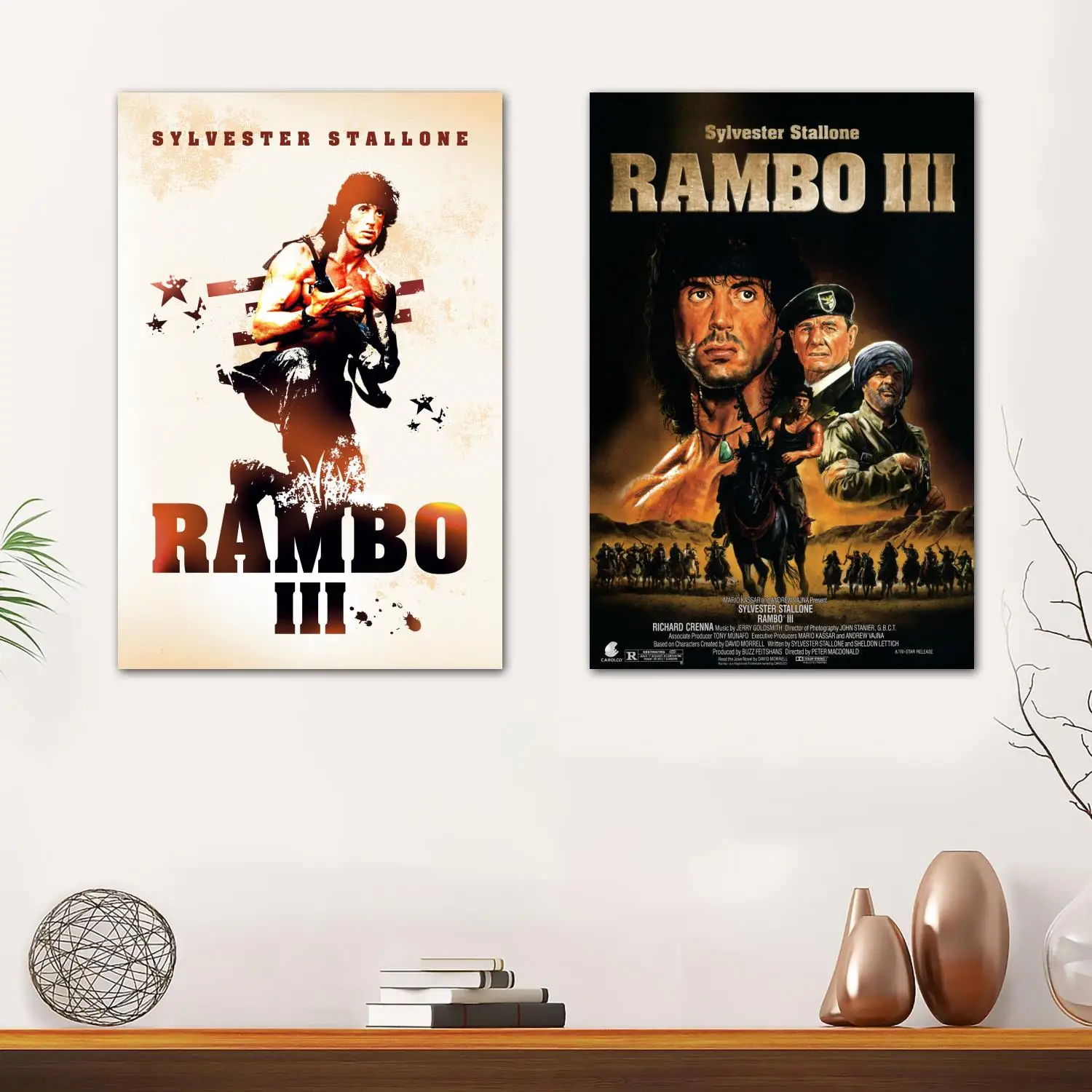 Плакаты из фильма Rambo III (1988) на холсте, 24x36, украшение, художественный плакат, настенное искусство, персонализированный подарок, современный декор для семейной спальни