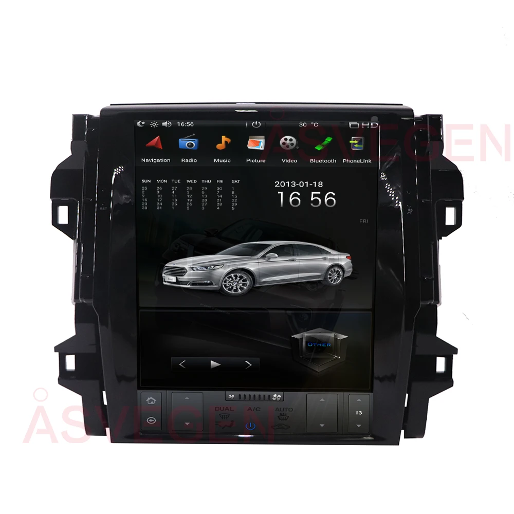 

12.1 inch Android Vertical Screen Car GPS Navigation Device with DSP Subwoofer Car Video For Toyota Fortuner 2016-2020