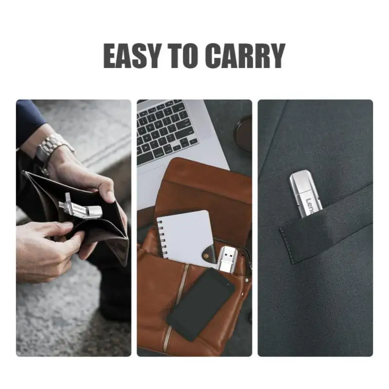 Lenovo 2 ТБ U-накопитель USB 3.0 1 512 ГБ Type-C Высокоскоростной флэш-накопитель