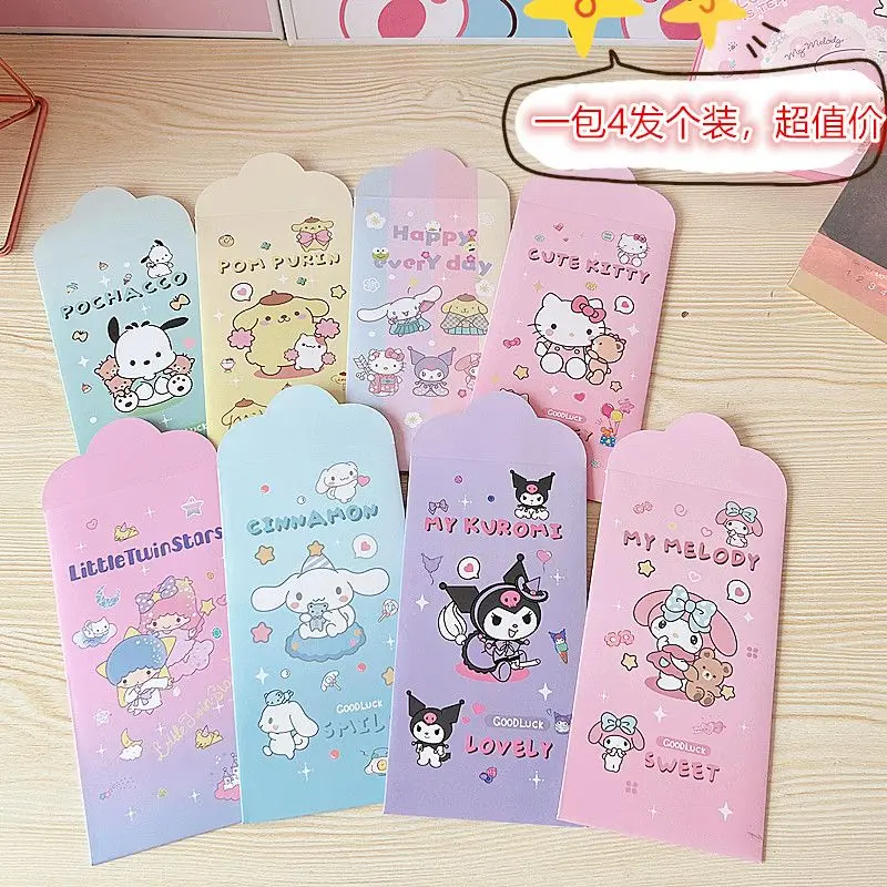 

Красный конверт Hello Kitty с героями мультфильмов, креативная Милая прибыль-это Новогодняя сумка для денег, новый толстый длинный красный конве...
