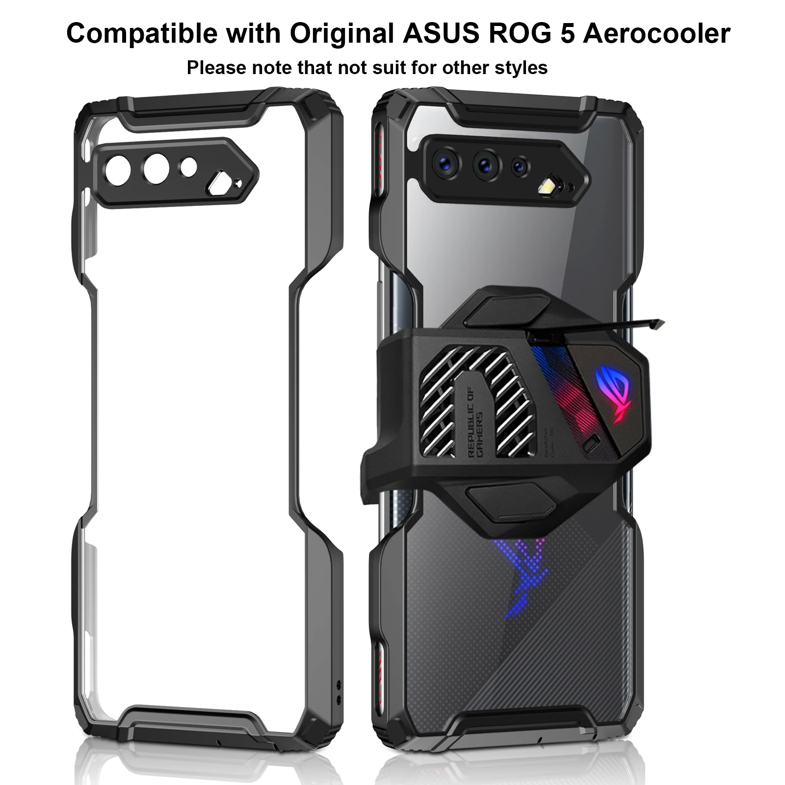 

ZSHOW-чехол для rog phone 5 armor, совместим с механическим напылением, прозрачный чехол из ТПУ