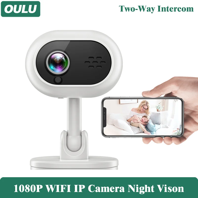 

OULU 1080P WIFI Wireless IP Camera Two-Way Intercom Night Vision Motion Detection Alarm Push Security Monitor Surveillance Cam