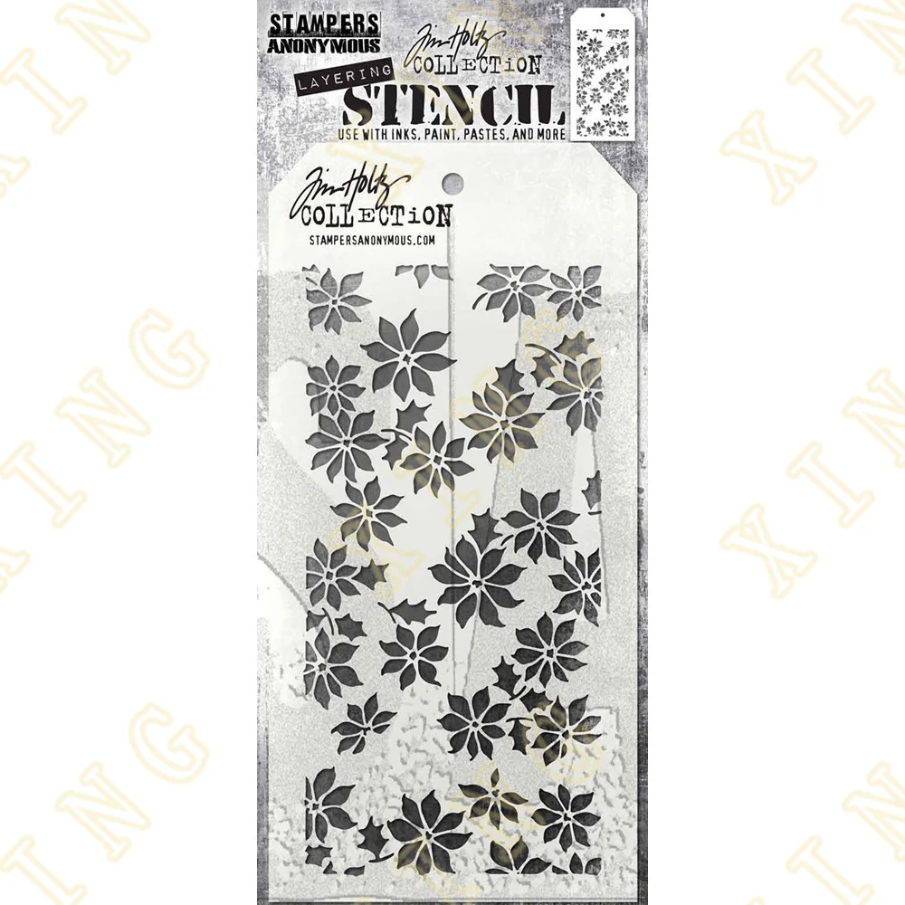 

Tiny Poinsettia Layering Stencils Painting Diy Scrapbook Coloring Embossing Paper Card Album Craft Decorative Template 2022 New