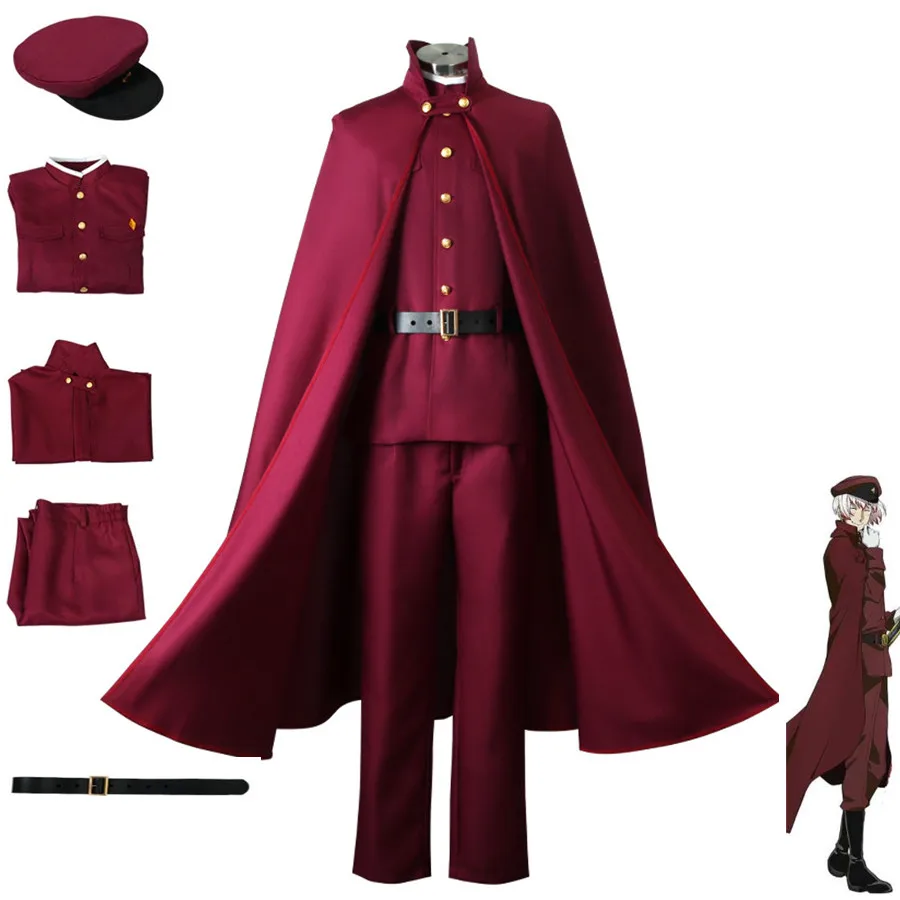 

Аниме Saigiku Jouno Teruko Okura Tetchou Suehiro Bungo бродячие собаки сезон 4 охотничий костюм для косплея красная накидка мужская женская униформа